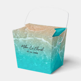 Elegante Tropical Beach Wedding Favor Box Geschenkschachtel