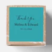 Elegante Tropical Beach Wedding Favor Box Geschenkschachtel (Oben)