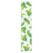 Elegante Tropical Blätter Tropicana Gold Kurzer Tischläufer (Vorderseite)