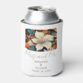 Elegante Tropical Blume Mrs. Floral Wedding Dosenkühler (Kanne Vorderseite)