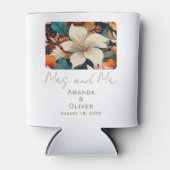 Elegante Tropical Blume Mrs. Floral Wedding Dosenkühler (Vorderseite)