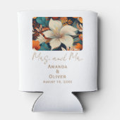 Elegante Tropical Blume Mrs. Floral Wedding Dosenkühler (Rückseite)