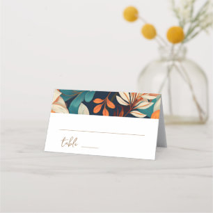 Elegante Tropical Blume Mrs. Floral Wedding Platzkarte