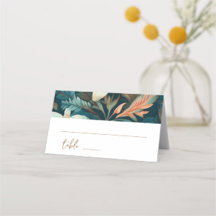 Elegante Tropical Blume Mrs. Floral Wedding Platzkarte