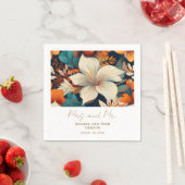 Elegante Tropical Blume Mrs. Floral Wedding Serviette (Beispiel)