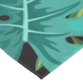 Elegante Tropical Botanical Floral & Blätter Kunst Tischdecke (Schrägansicht)