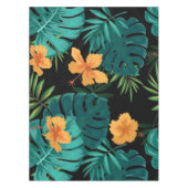 Elegante Tropical Botanical Floral & Blätter Kunst Tischdecke (Vorderseite)