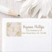 Elegante Tropical Botanical Floral Gold Ananas (Insitu)