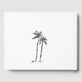 Elegante Tropical Coastal Palm Tree Hochzeit Gästebuch (Rückseite)