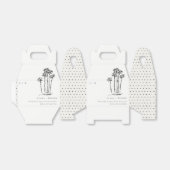 Elegante Tropical Coastal Palm Tree Hochzeit Geschenkschachtel (Ungefaltet)