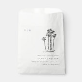 Elegante Tropical Coastal Palm Tree Hochzeit Geschenktütchen (Vorderseite)