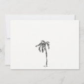 Elegante Tropical Coastal Palm Tree Hochzeit Save The Date (Rückseite)