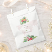 Elegante Tropical Floral Gold Weltkarte Hochzeit Geschenktütchen (Ausgeschnitten)