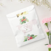 Elegante Tropical Floral Gold Weltkarte Hochzeit Geschenktütchen (Versiegelt)