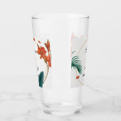 Elegante Tropical Floral Wedding Glas (Links)