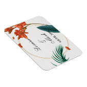 Elegante Tropical Floral Wedding Magnet (Rechte Seite)