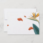 Elegante Tropical Floral Wedding RSVP Karte (Rückseite)