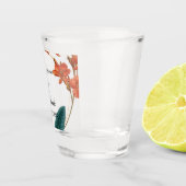 Elegante Tropical Floral Wedding Schnapsglas (Rechts)