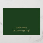 Elegante Tropical Foliage Engagement Party Gold Folieneinladung (Rückseite)