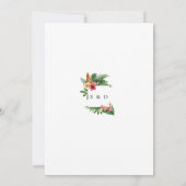 Elegante Tropical Garden Blume Goldene Hochzeit Einladung (Rückseite)