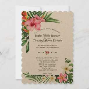 Elegante Tropical Garden Floral Einladung