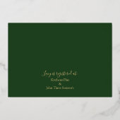 Elegante Tropical Gold Bridal Brunch Dusche Gold Folieneinladung (Rückseite)