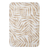 Elegante Tropical Gold Palm Blätter Badematte (Vorderseite Vertikal)