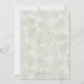 Elegante Tropical Green Christmas Party Einladunge (Rückseite)