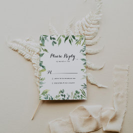 Elegante Tropical Green Foliage Calligraphy UAWG RSVP Karte