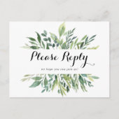 Elegante Tropical Green Menu Wählen Sie eine UAWG Postkarte (Vorderseite)