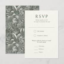 Elegante Tropical Green Vintag Style Wedding