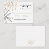 Elegante Tropical Greenerity Wedding RSVP Card Mitteilungskarte (Vorne/Hinten)