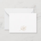 Elegante Tropical Greenerity Wedding RSVP Card Mitteilungskarte (Rückseite)