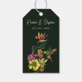 Elegante Tropical Hummingbird Floral Summer Weddin Geschenkanhänger (Vorderseite)