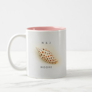 Elegante Tropical Junonia Florida Beach Muschel Na Zweifarbige Tasse