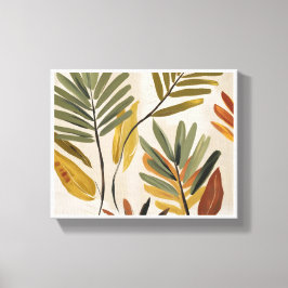 Elegante Tropical Leaf Art - Minimalistisch botani Leinwanddruck