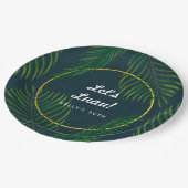 Elegante Tropical Luau Paper Teller (Schrägansicht)