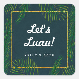 Elegante Tropical Luau Party Stickers