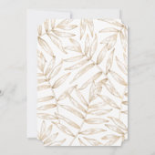 Elegante Tropical Palm Blätter Hochzeit Einladung (Rückseite)