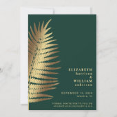 Elegante Tropical Palm Blätter Save the Date (Rückseite)