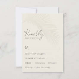 Elegante Tropical Palm Leaf UAWG Response Card RSVP Karte