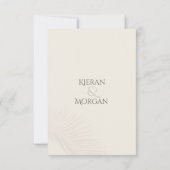 Elegante Tropical Palm Leaf UAWG Response Card RSVP Karte (Rückseite)