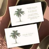 Elegante Tropical Palm Tree Vacation Beach Rental Visitenkarte