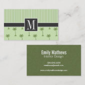 Elegante Tropical Palm Tree Visitenkarte (Vorne/Hinten)