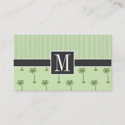 Elegante Tropical Palm Tree Visitenkarte (Vorderseite)