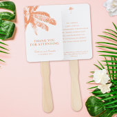 Elegante Tropical Palm Tree Wedding Timeline Fächer