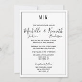 Elegante Tropical Print & Modern Typografy Wedding Einladung (Vorderseite)