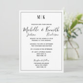 Elegante Tropical Print & Modern Typografy Wedding Einladung (Stehend Vorderseite)