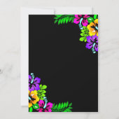 Elegante Tropical Rustic Boho Black Floral Wedding Einladung (Rückseite)