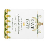 Elegante Tropical Save the Date Summer Wedding Magnet (Horizontal)